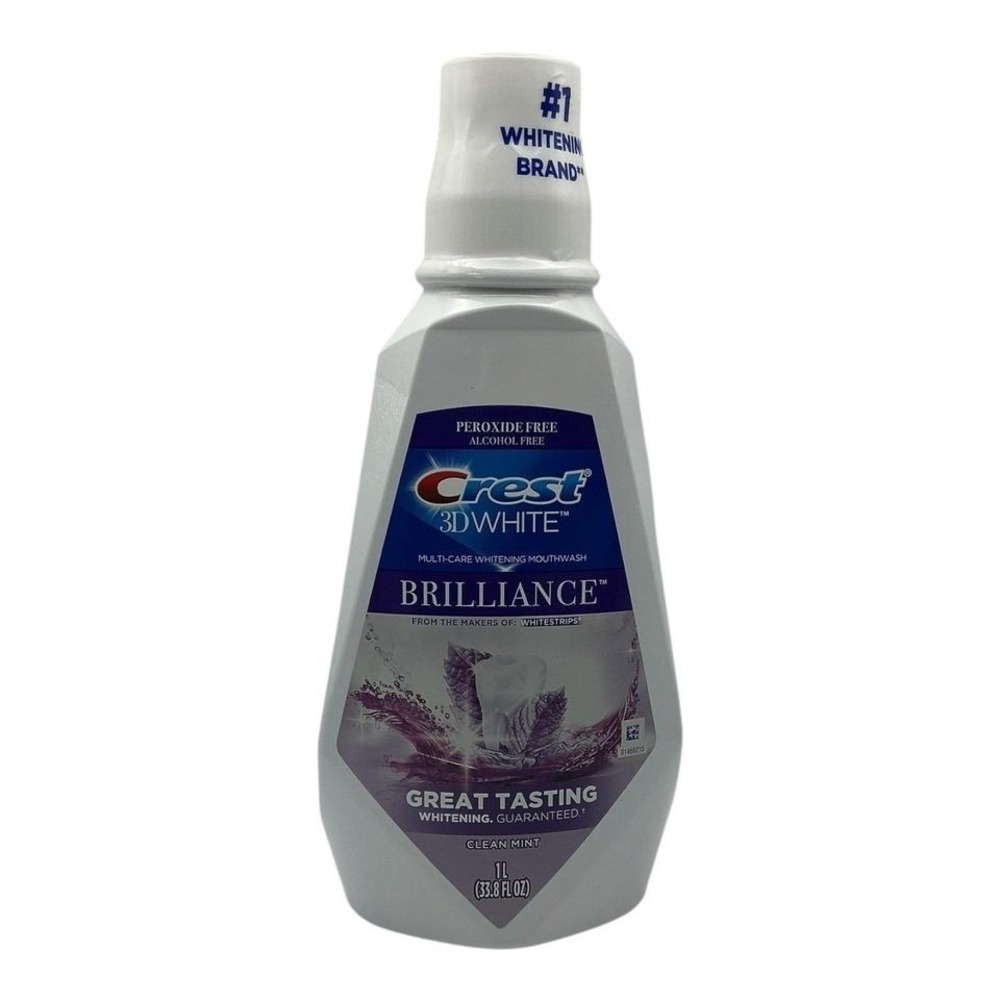 Crest 3D White Brilliance Mouthwash (33.8 fl oz) - Clean Mint Whitening